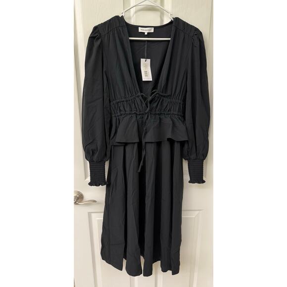 WeWoreWhat black dress Midi NWT Small ($118) professional event pockets - Picture 1 of 9